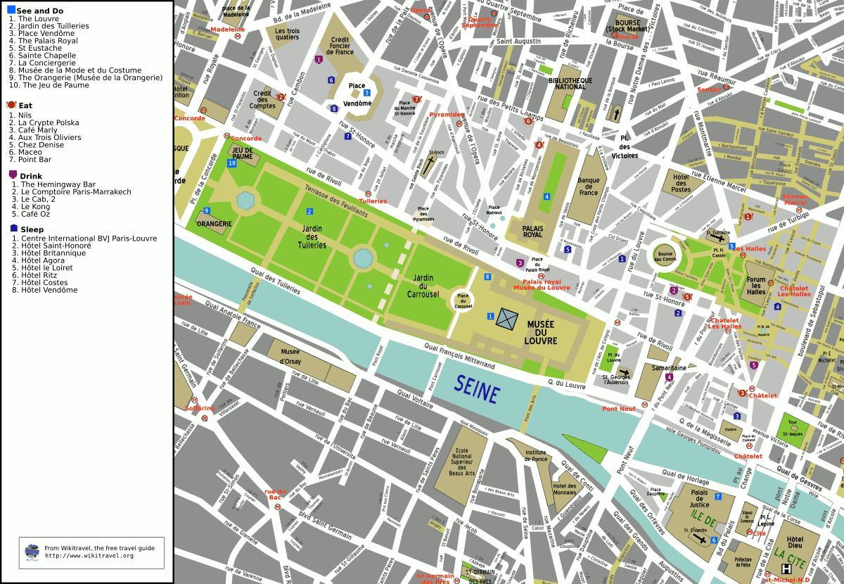 Map of 1st arrondissement of Paris