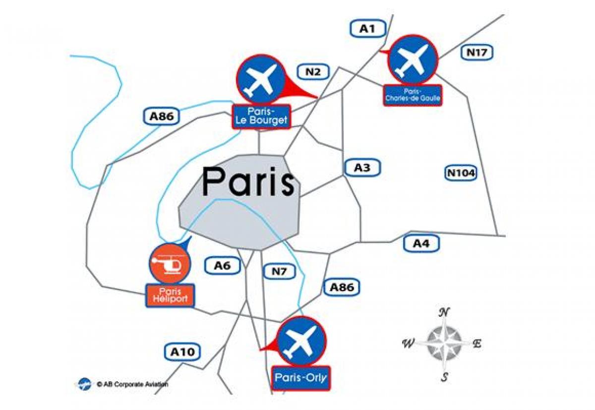 Map of Paris airport