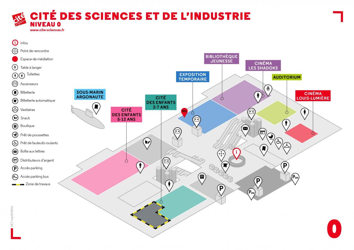 Map of The Cité des Sciences et de l'Industrie