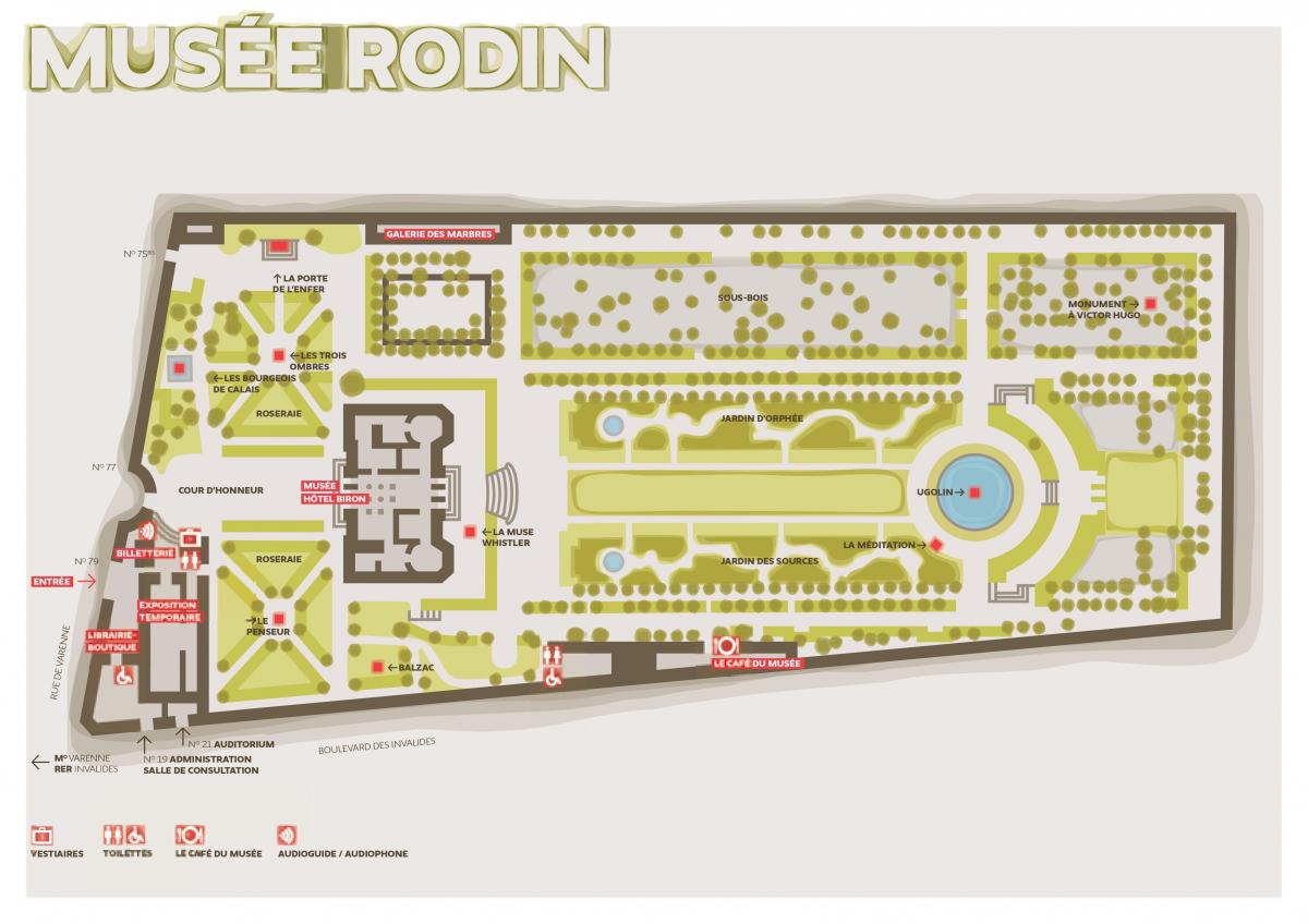 Map of The Musée Rodin