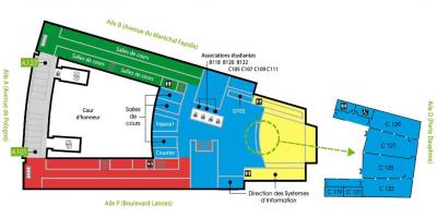 Map of Univesity Dauphine - floor 1