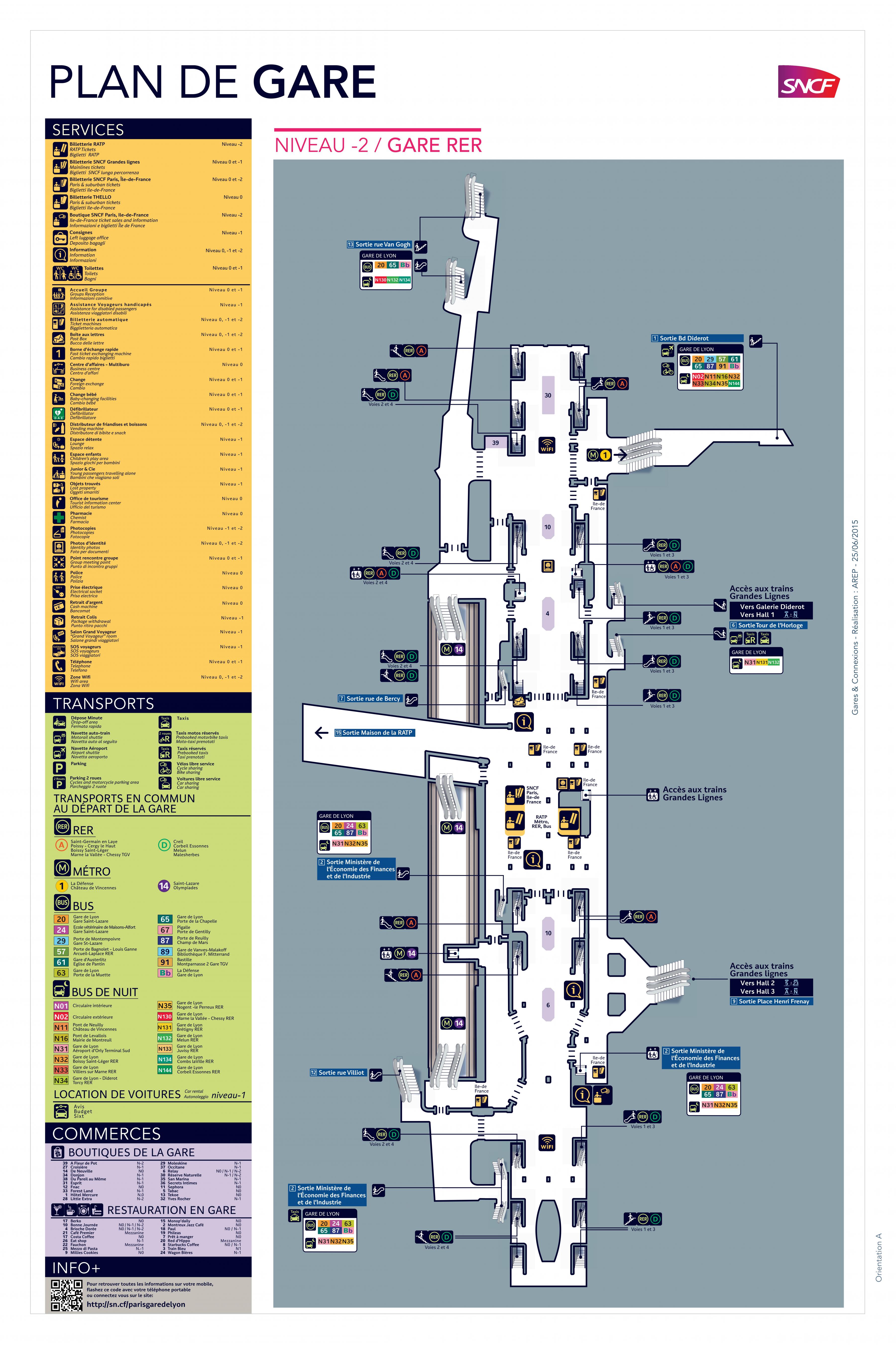Paris Gare De Lyon Rer Map 