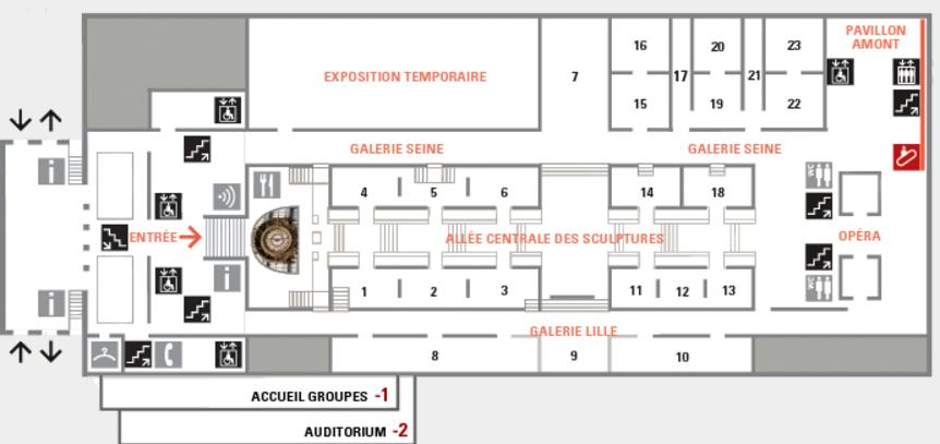 The Musée d'Orsay map - Map of The Musée d'Orsay (France)