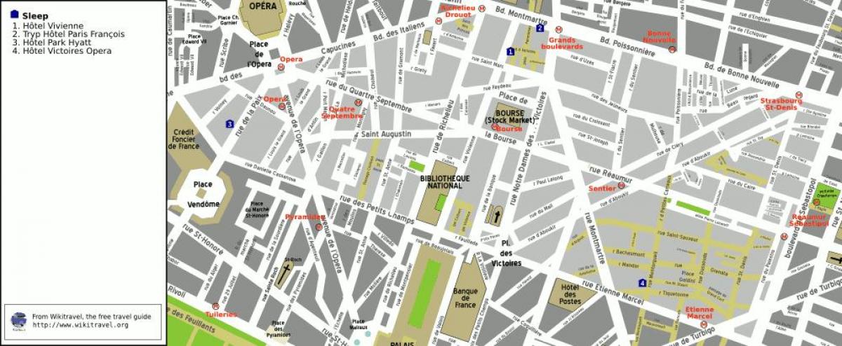 Map of 2nd arrondissement of Paris