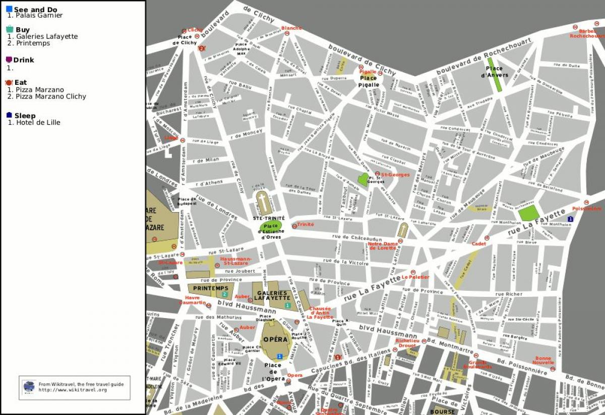 Map of 9th arrondissement of Paris