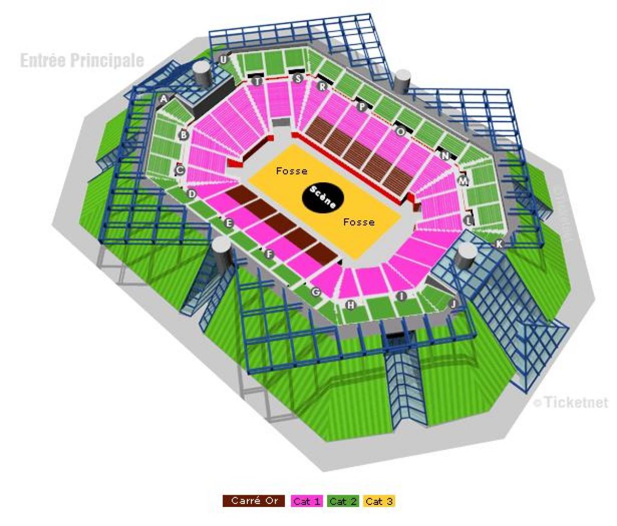 Map of Bercy Arena
