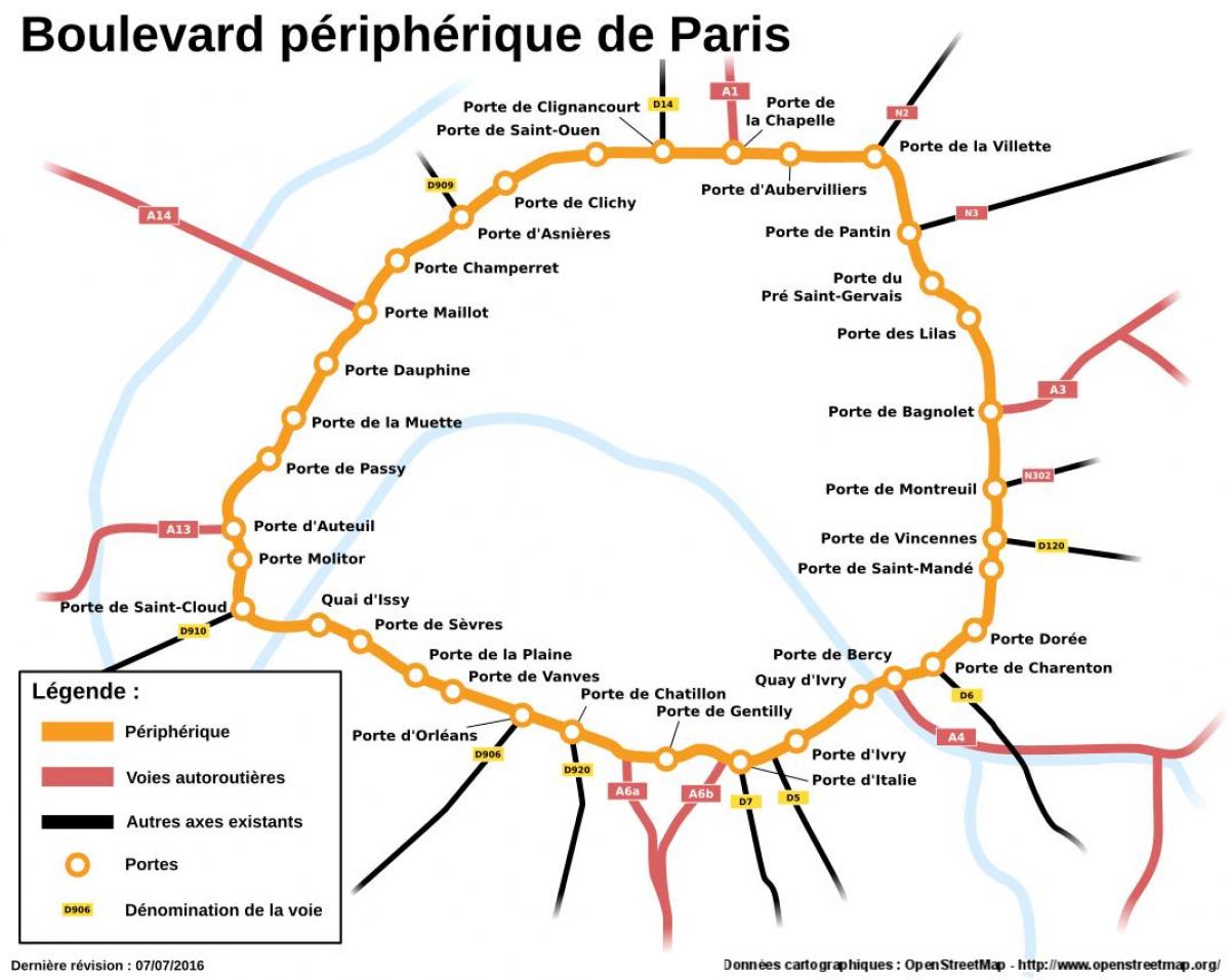 Map of Boulevard Périphérique