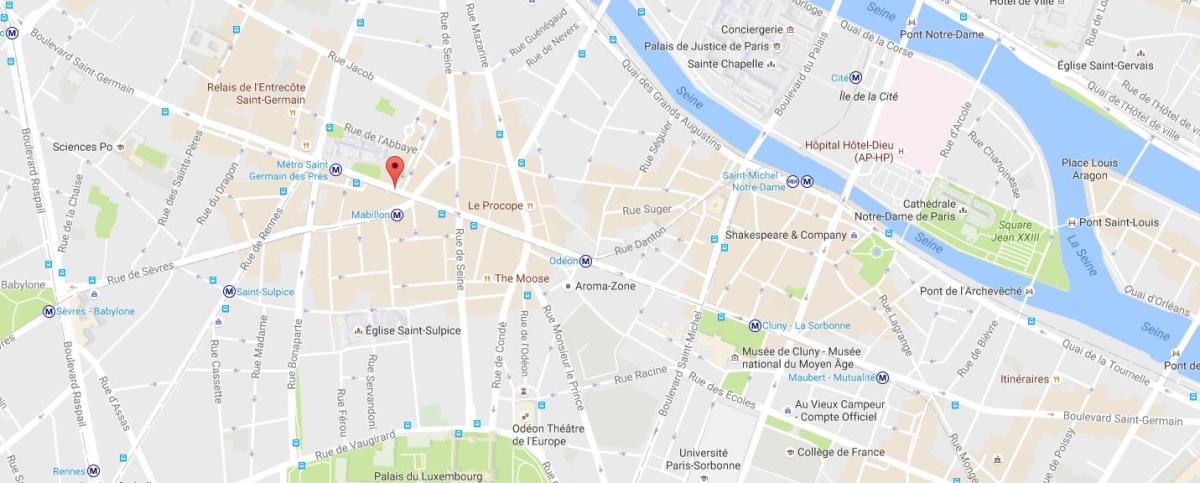 Map of Boulevard Saint-Germain