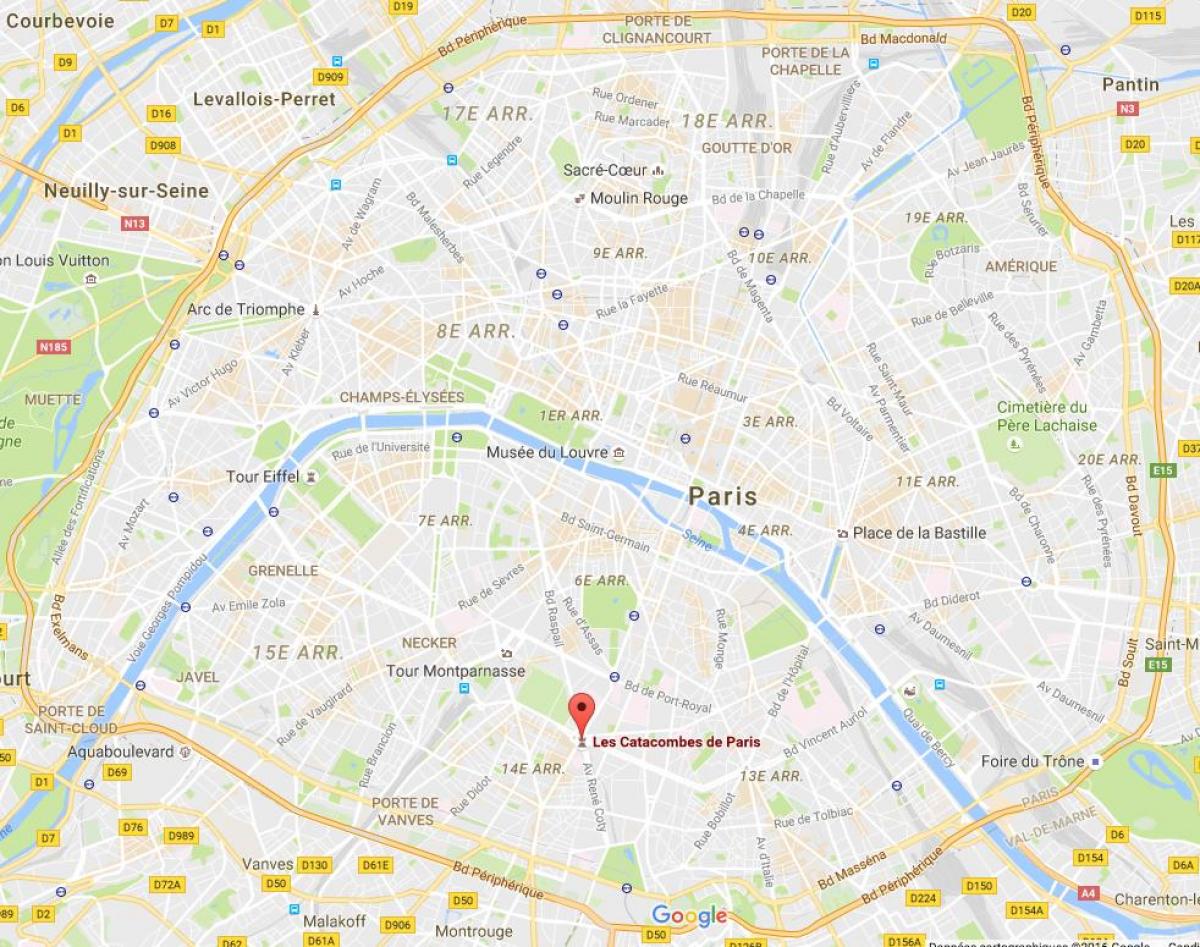 Map of Catacombs of Paris