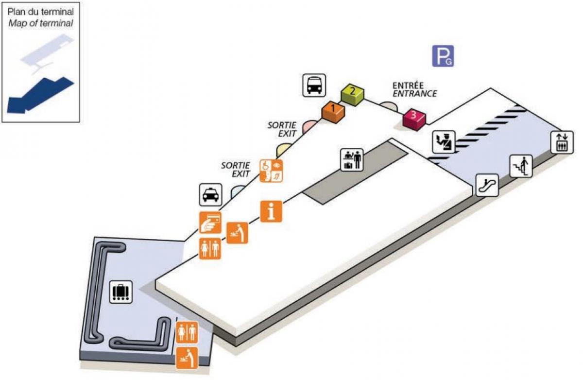 Map of CDG airport terminal 2G