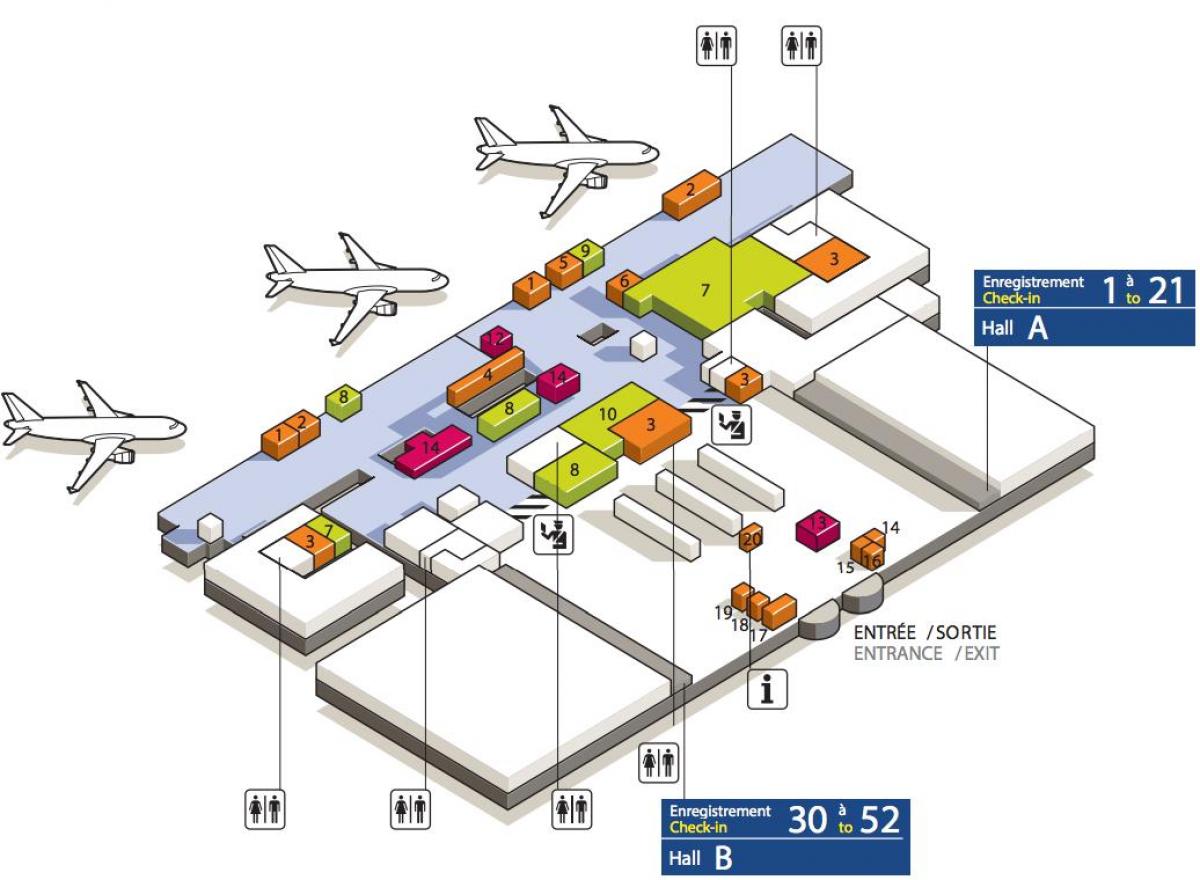 Map of CDG airport terminal 3