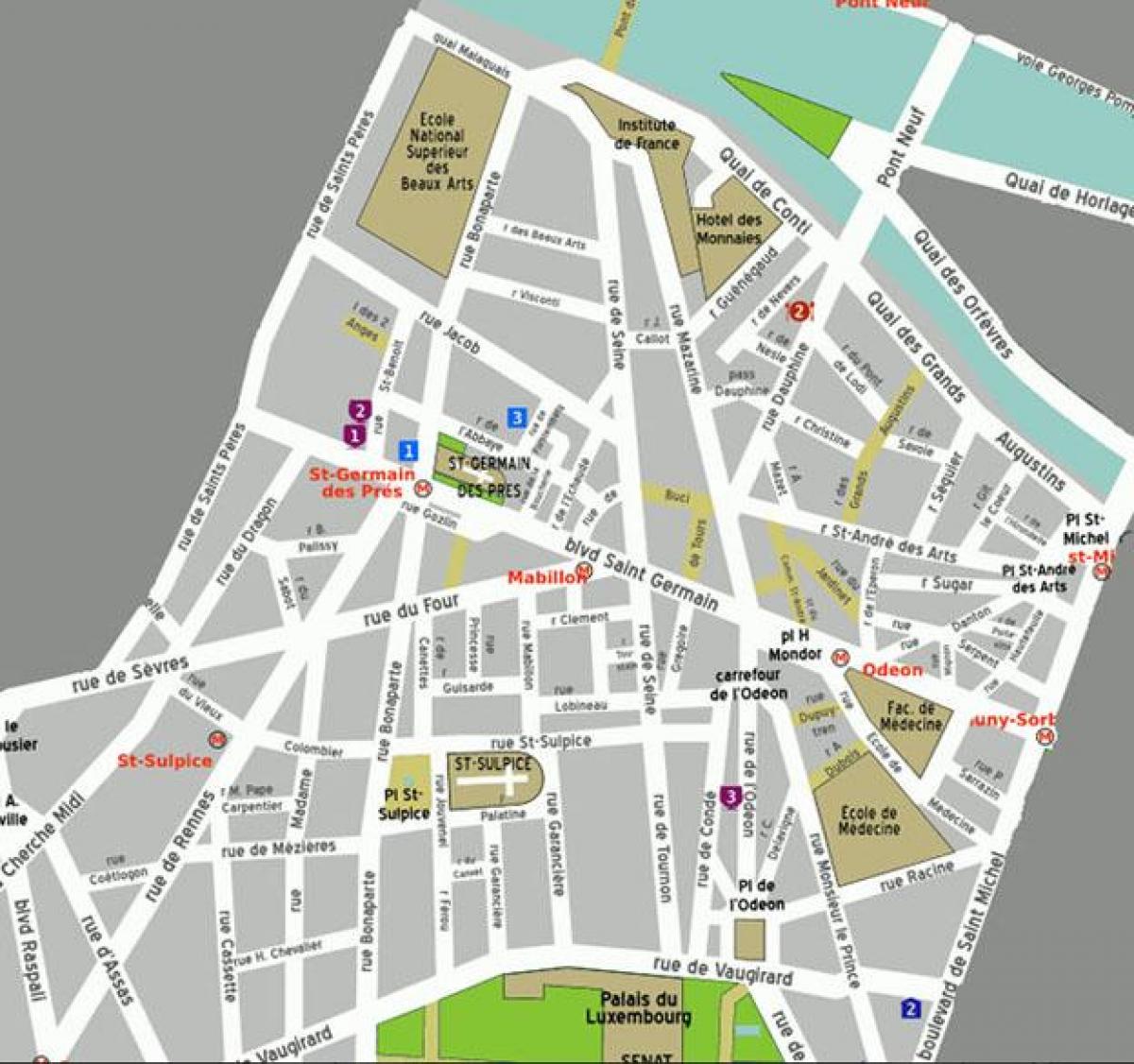 Map of District Saint-Germain-des-Pres