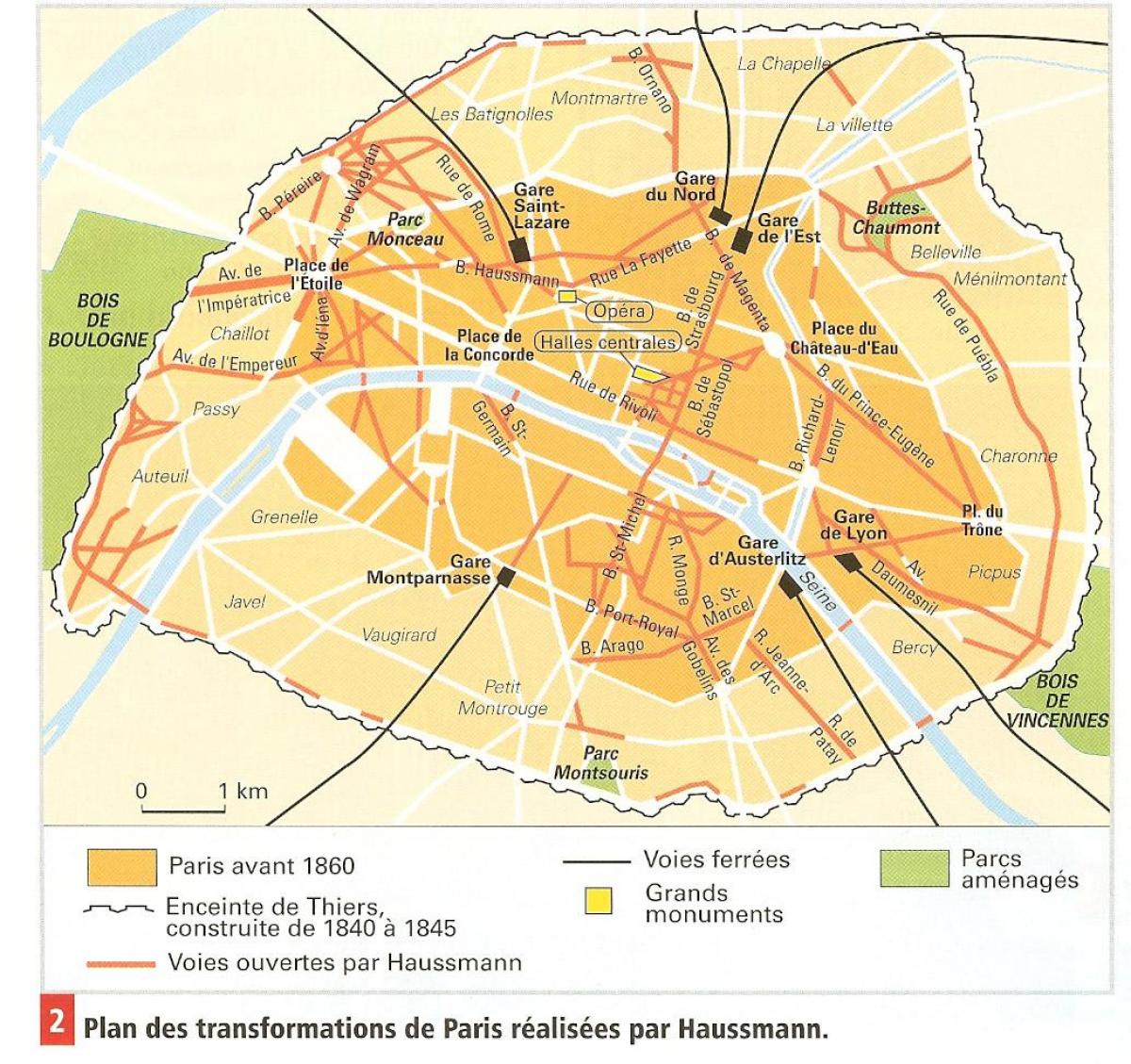 Map of Haussmann Paris