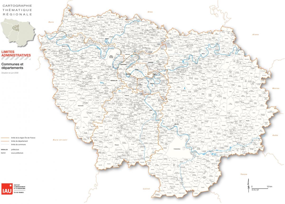 Map of Ile-de-France