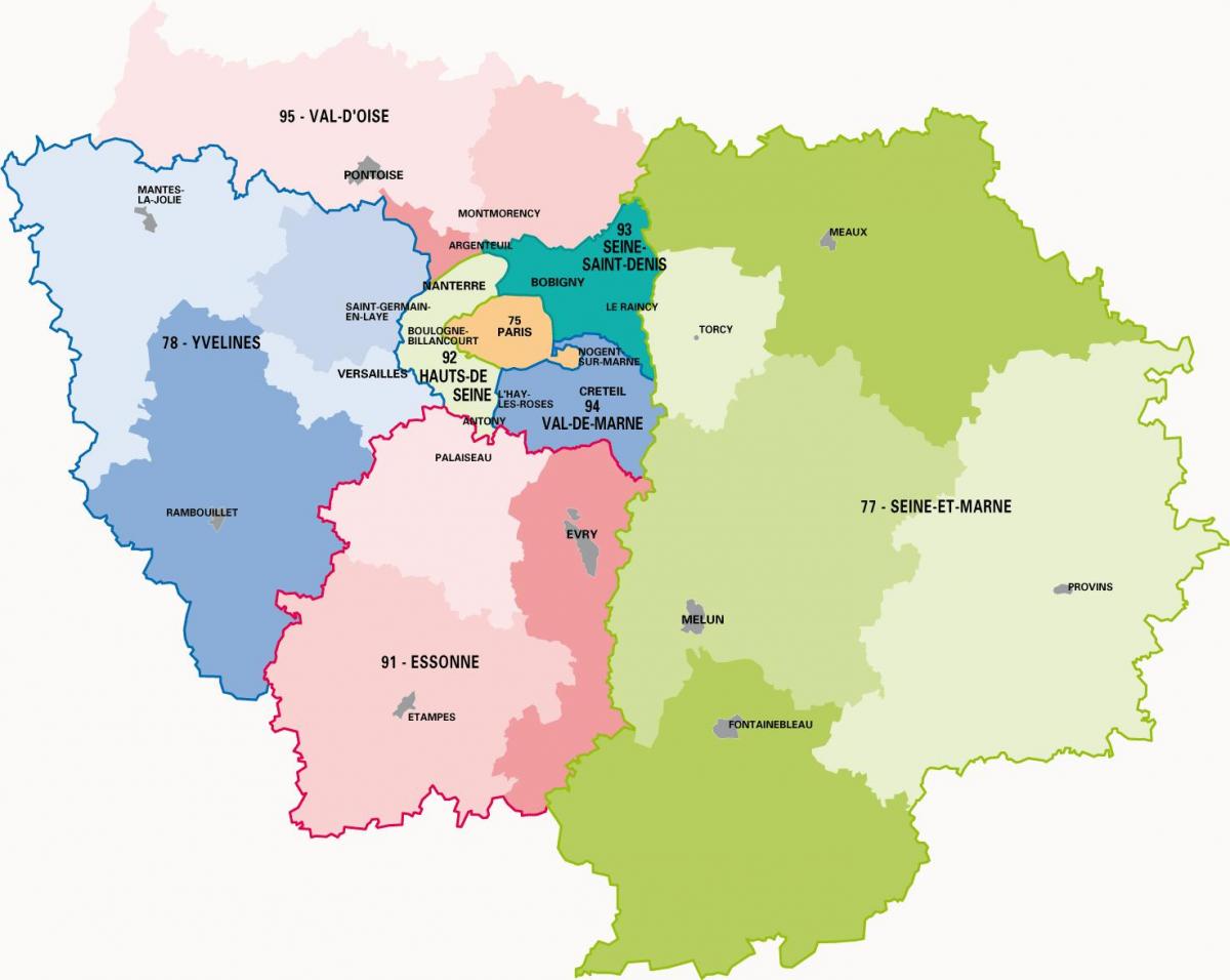 Map of région parisienne