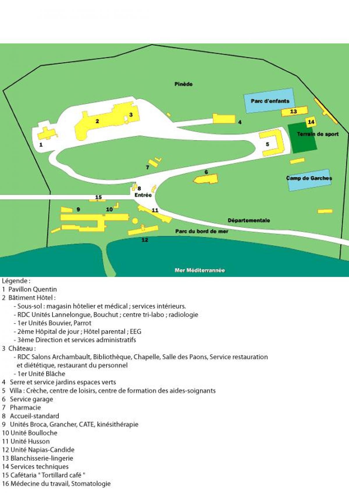Map of San Salvadour hospital