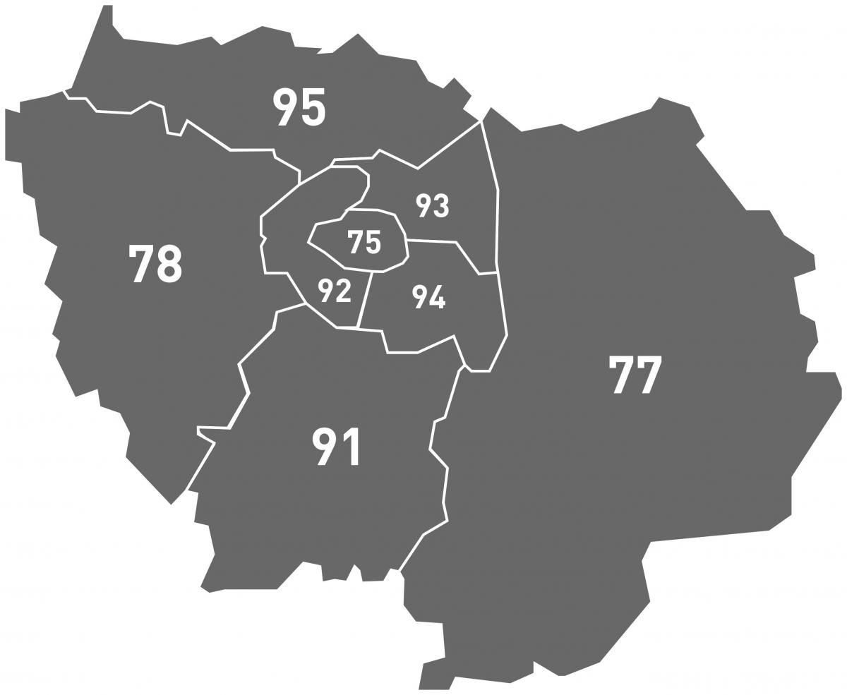 Map of suburb of Paris