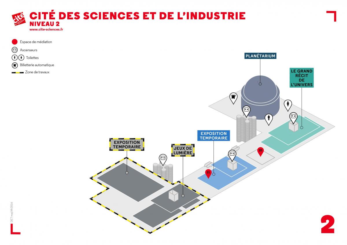 Map of The Cité des Sciences et de l'Industrie Level 2