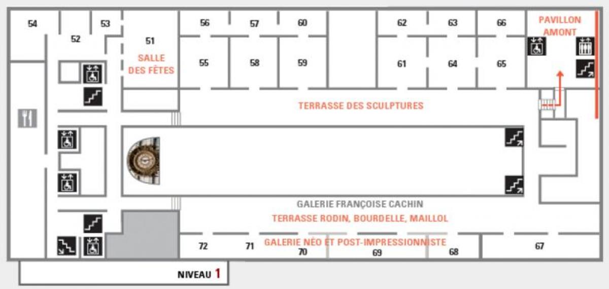 Map of The Musée d'Orsay Level 2