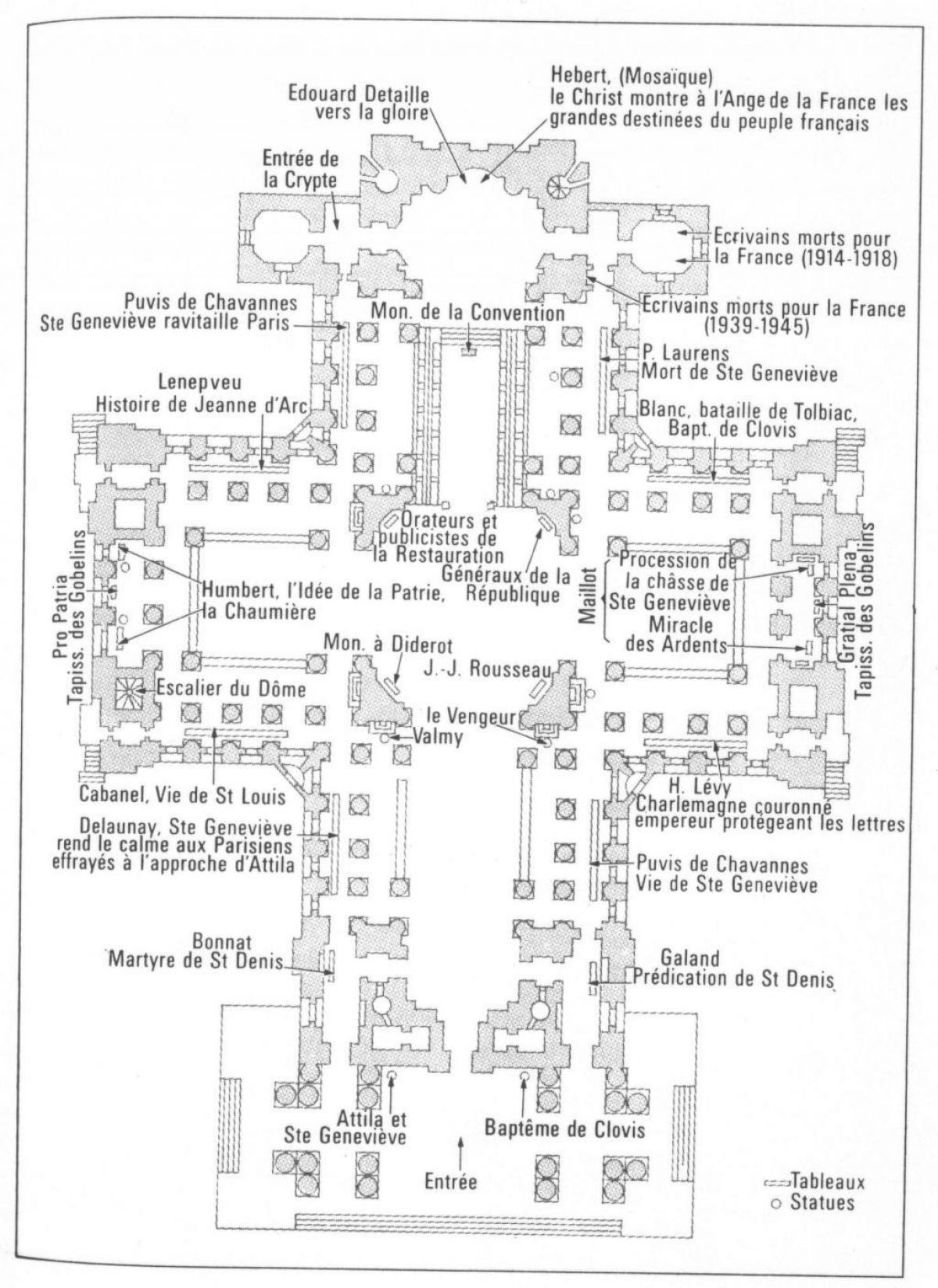 The Panthéon Paris map - Map of The Panthéon Paris (France)