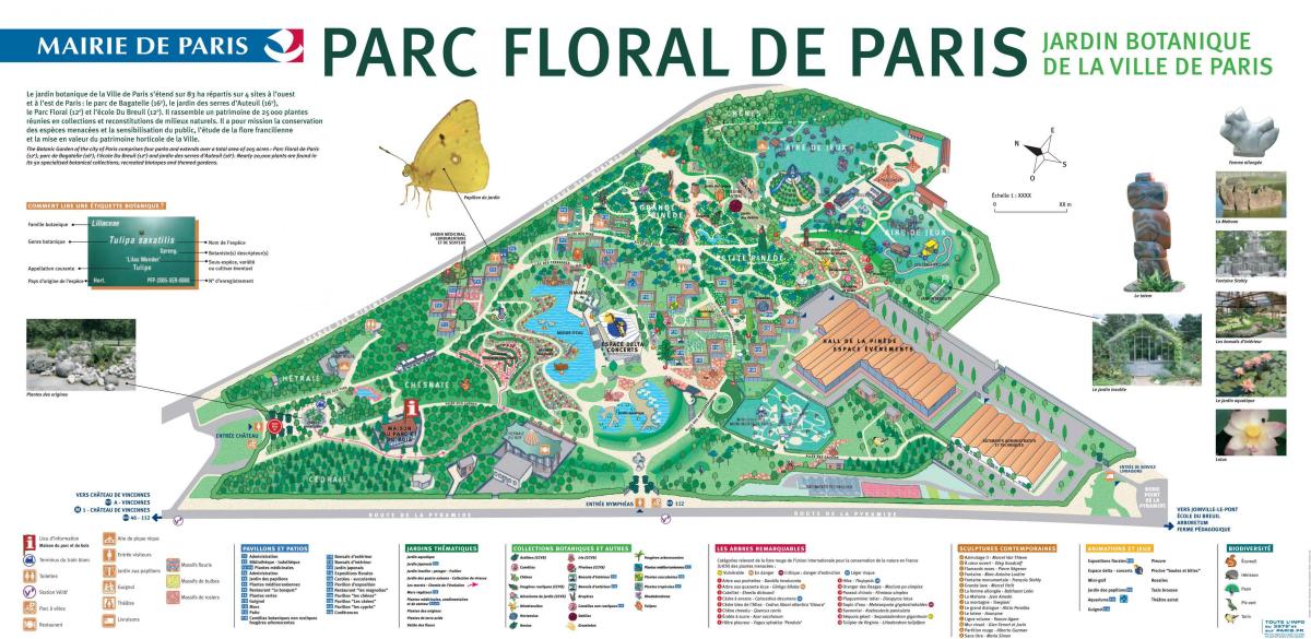 Map of The Parc floral de Paris