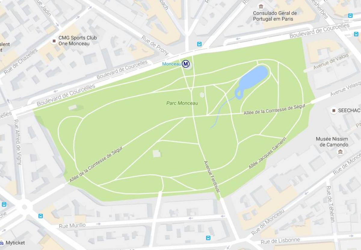 Map of The Parc Monceau