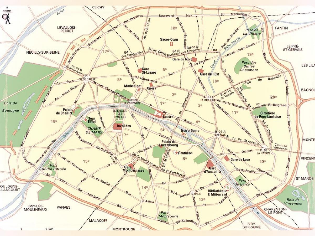 Map of The Paris Parks