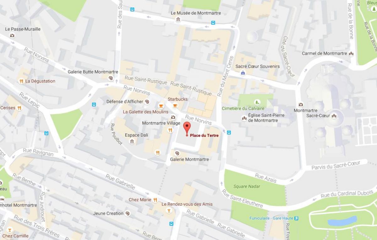 Map of The Place du Tertre