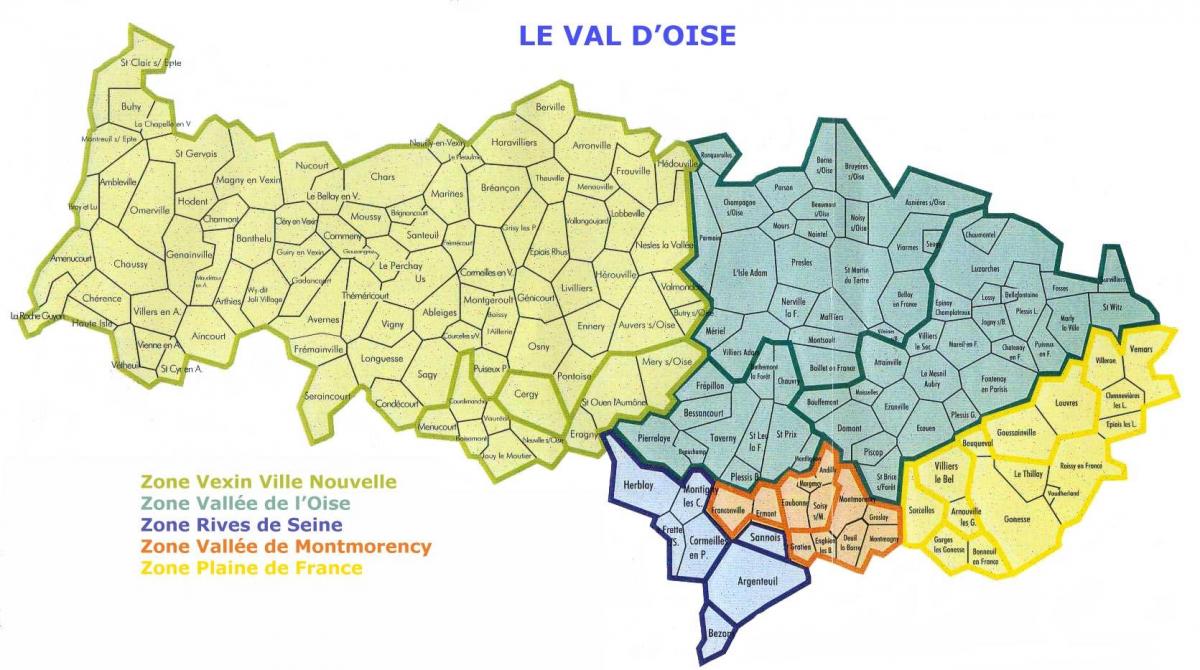 Map of Val-d'Oise