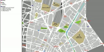 Map of 10th arrondissement of Paris