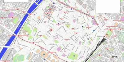 Map of 15th arrondissement of Paris