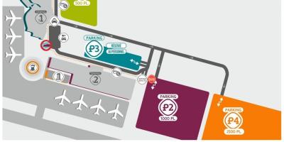 Map of Beauvais airport parking