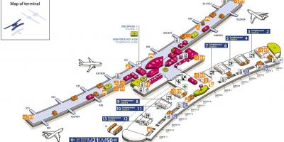 Map of CDG airport terminal 2E