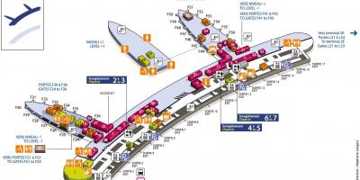 Map of CDG airport terminal 2F