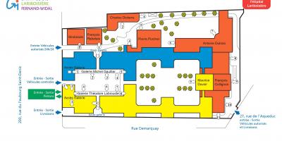 Map of Fernand-Widal hospital