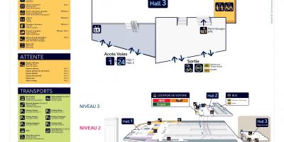 Map of Gare Montparnasse Hall 3