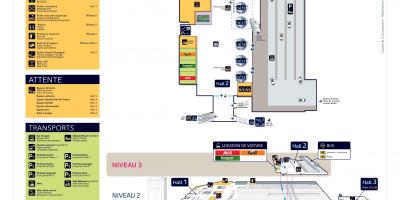 Map of Gare Montparnasse Level 3 Pasteur