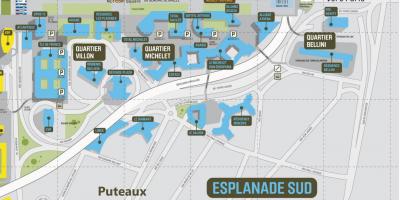 Map of La Défense South Esplanade