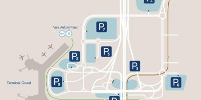 Map of Orly airport parking