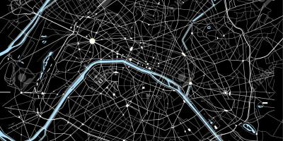 Map of Paris Black and White