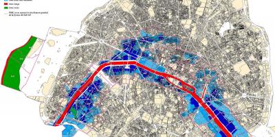 Map of Paris flood