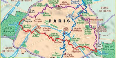 Map of Paris hiking