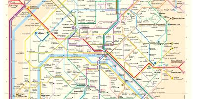Map of Paris metro