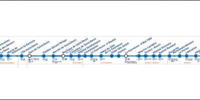 Map of Paris Tramway T1