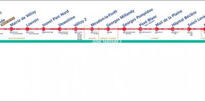 Map of Paris Tramway T6