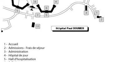 Map of Paul Doumer hospital