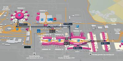 Map of Roissy airport