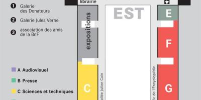 Map of The Bibliothèque nationale de France - floor 1