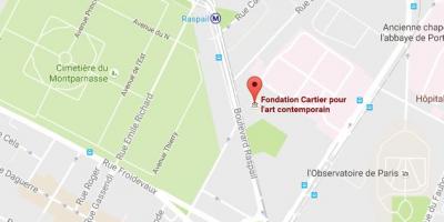 Map of the Fondation Cartier