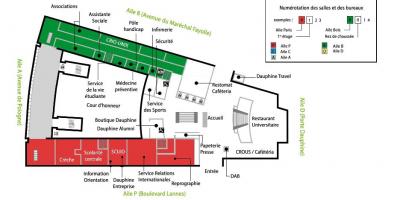 Map of Univesity Dauphine - ground floor